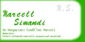 marcell simandi business card